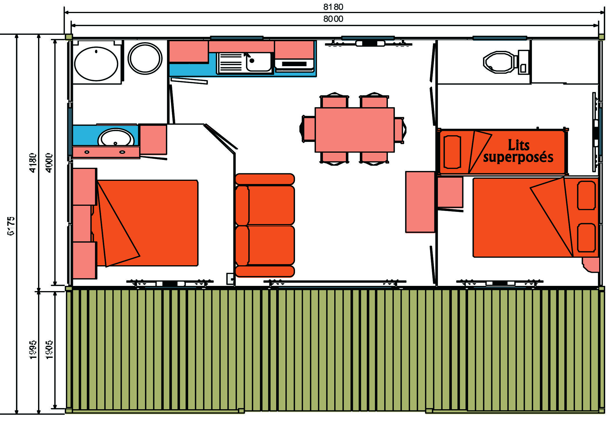 Plan Curry Confort Chalet - 6 people